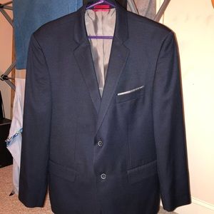 Alfani Blazer. Navy Blue & Grey.